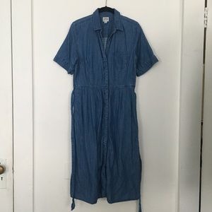EUC J. Crew Denim Tie-Waist Dress (6)